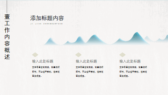 雅致蜻蜓花枝背景极简中国风商务汇报PPT模板-第3张图