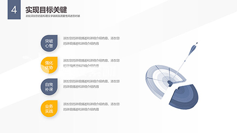 极简蓝黄商务办公风工作汇报PPT模板 相册第31张图 