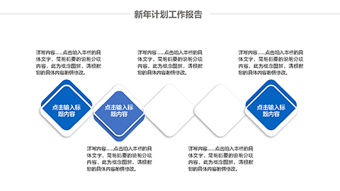 精美蓝色工作总结新年计划PPT模板 相册第16张图 