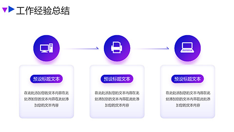 蓝紫炫彩抽象背景工作汇报PPT模板 相册第15张图 