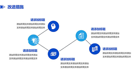 简约商务几何图形背景项目复盘报告PPT模板 相册第32张图 