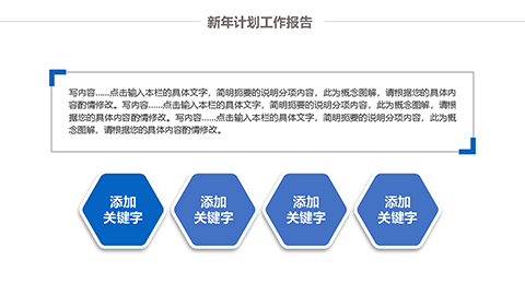 精美蓝色工作总结新年计划PPT模板 相册第9张图 