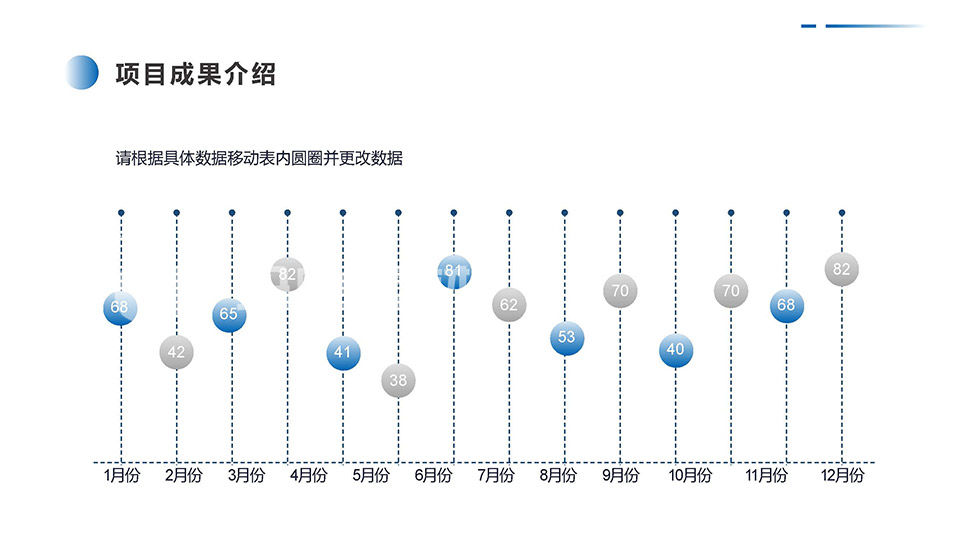 简约蓝色商务几何背景项目汇报工作总结PPT模板 相册第16张图 