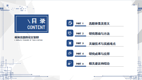 学术论文毕业答辩开题报告PPT模板 相册第1张图 