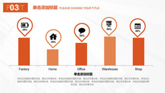 写字楼背景橙色企业市场营销策划PPT模板 相册第17张图 