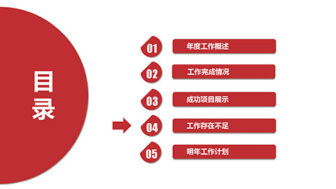 红色大气党政年终总结工作汇报PPT模板 相册第22张图 