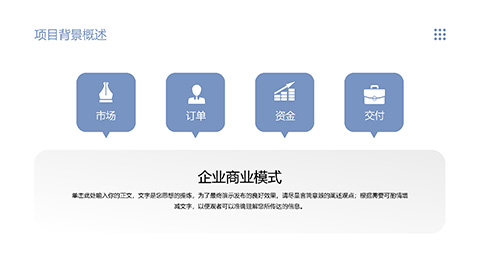 北卡蓝点阵抽象图案背景商务汇报PPT模板 相册第6张图 