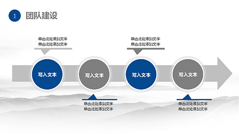 蓝色大气团队建设和管理PPT模板 相册第7张图 