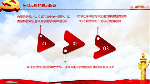 大气廉政党风党建党风廉洁PPT模板 相册第16张图 