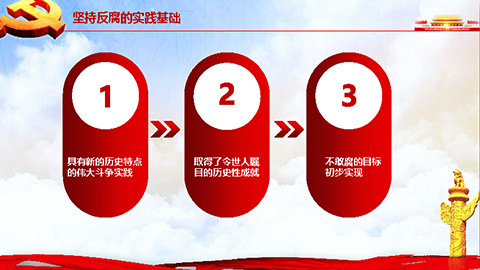 大气廉政党风党建党风廉洁PPT模板 相册第6张图 