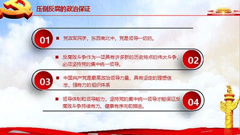 大气廉政党风党建党风廉洁PPT模板 相册第13张图 