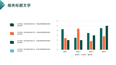 绿色简约渐变曲线背景欧美商务风PPT模板 相册第11张图 