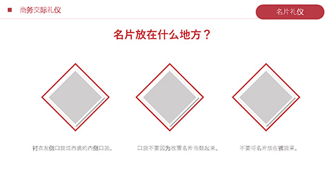 红色大气商务礼仪演讲PPT模板 相册第24张图 