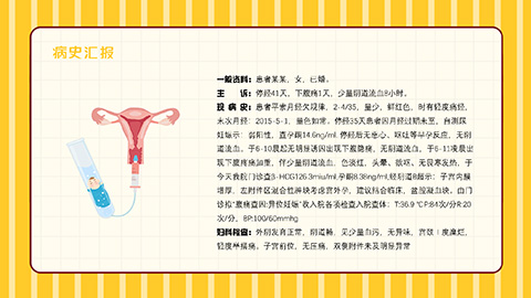 黄色卡通背景宫外孕个案护理医学培训PPT模板 相册第2张图 