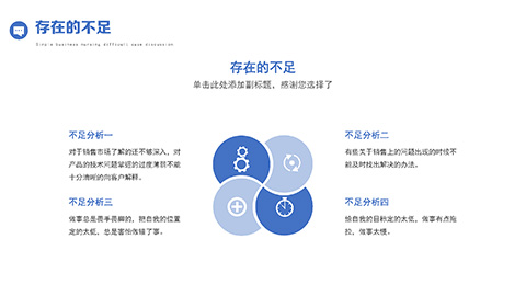 蓝色商务人士背景销售年终总结PPT模板 相册第19张图 