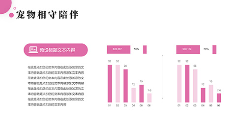 粉色小猫背景萌宠到家店铺活动策划PPT模板 相册第6张图 