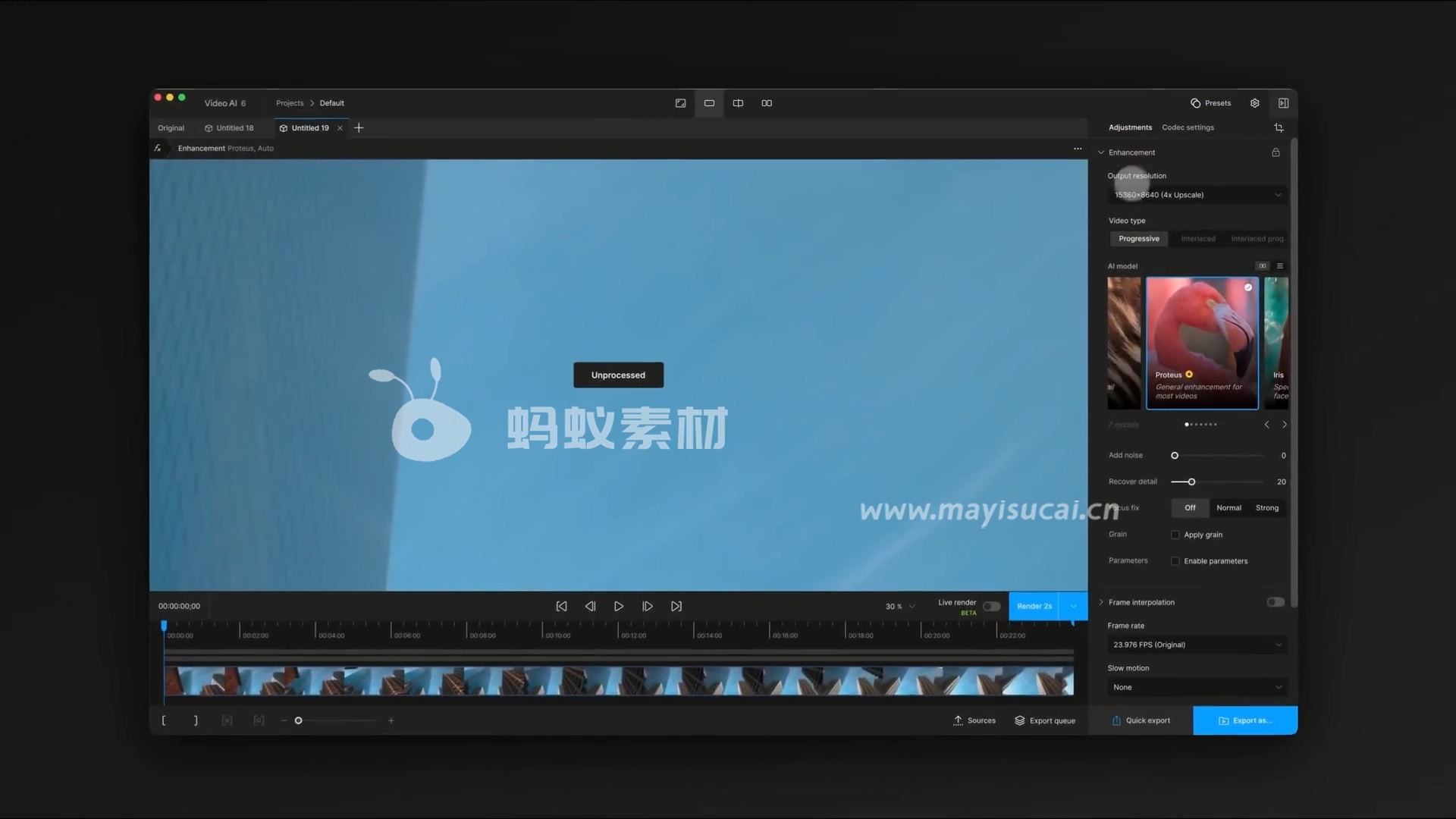 Topaz Video AI 6.0.2 视频增强工具下载,一款模糊视频变清晰视频修复无损放大软件 相册第2张图 